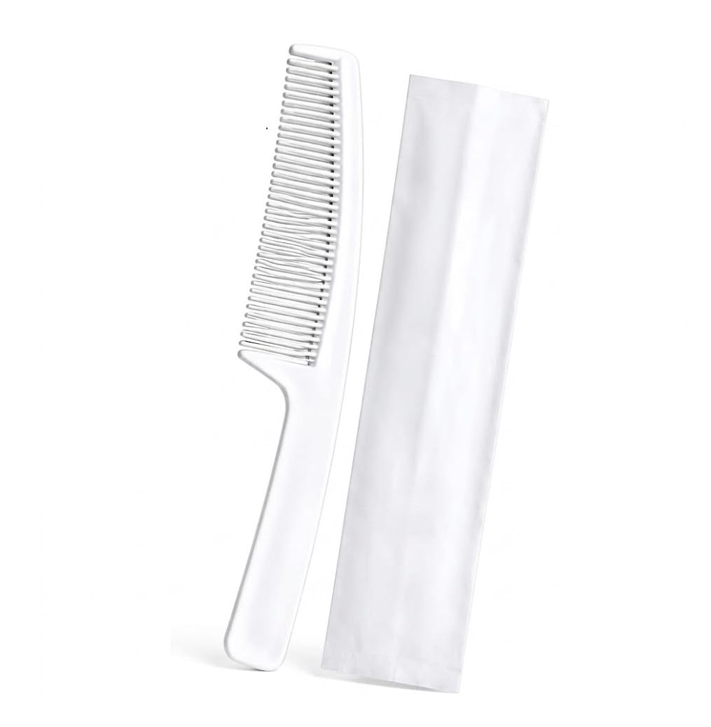 Hair Comb, Bulk Pack of 100 Pcs, Individually Wrapped, Lightweight, Smooth Teeth, for Hotels, Travel, Salons & Spas-image-5