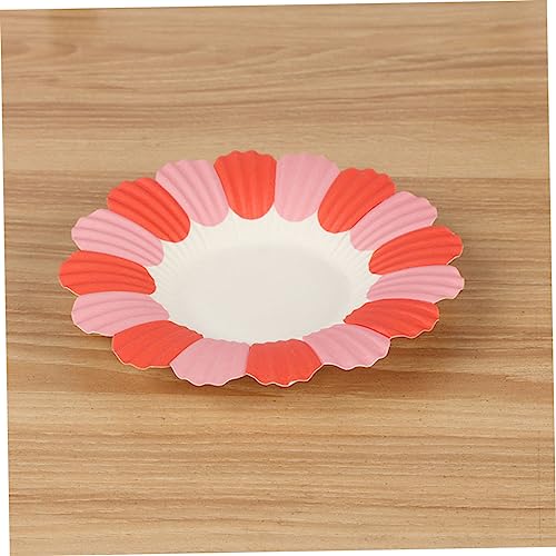 Assiettes en papier de fleur légères et jetables de couleur aléatoire - 6