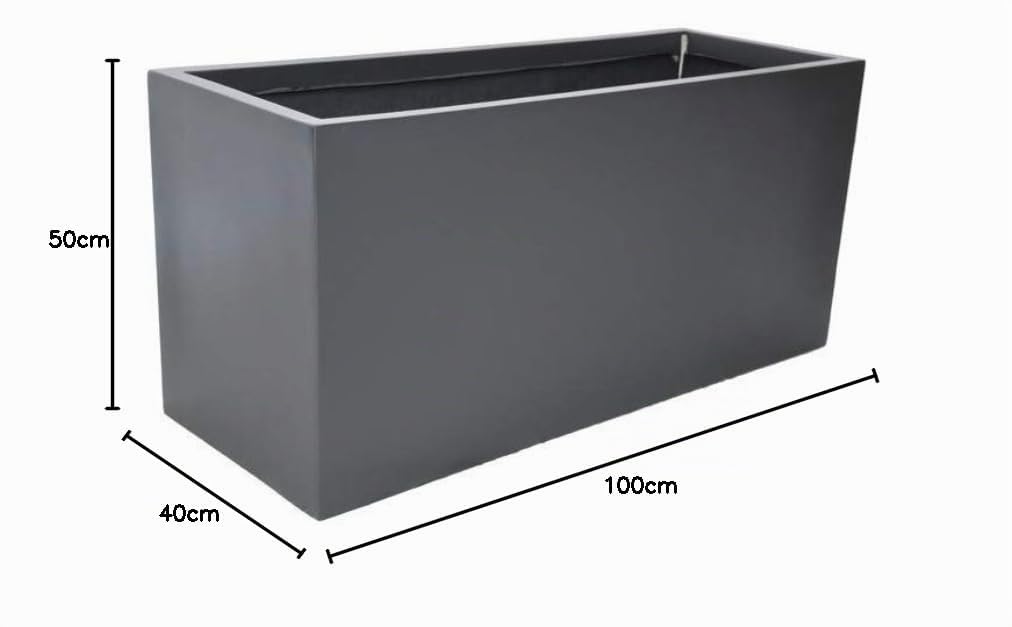 Pflanztrog für Rollen, anthrazit 100x40x50