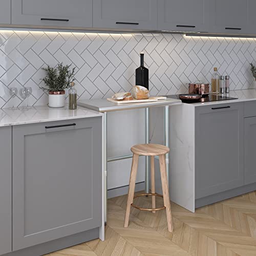 Image of AmGood Stainless Steel Work Table Open Base | Metal Work Bench (Stainless Steel Table Open Base, 30 inch Long x 18 inch Deep)