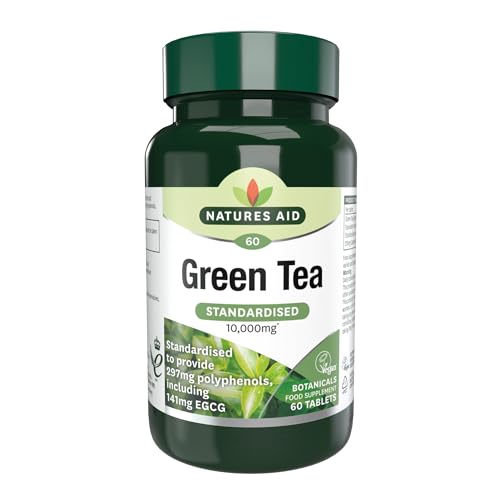 Natures Aid Green Tea Supplement 10,000mg, 60 Tablets