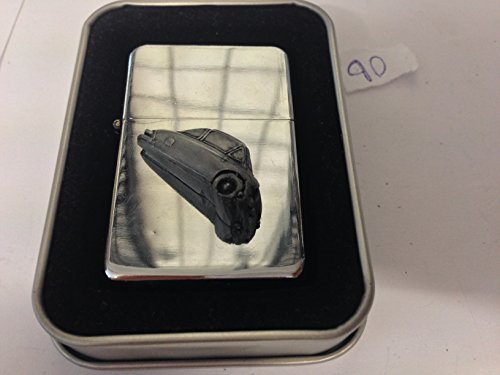 Briquet à essence Heinkel Ref90 argenté avec relief 3D et clapet