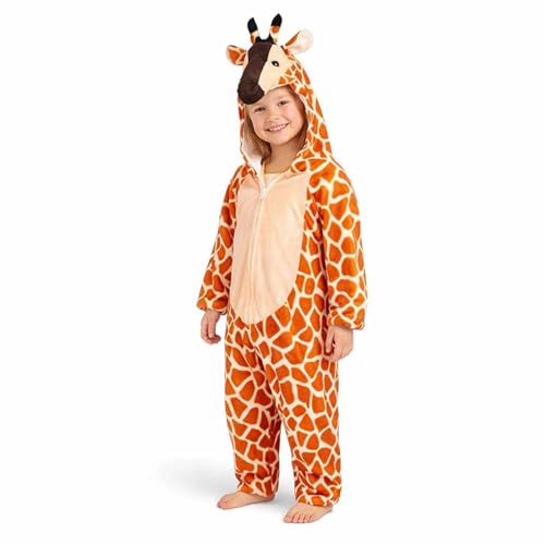 Image of Raj Costume Animal Fancy Dress Costume for Boys & Girls | Hooded Full Body Wildlife Zoo Animal Jumpsuit | Soft Costume for School Function, Fancy Dress, Halloween, Birthday, Cosplay & Role Play