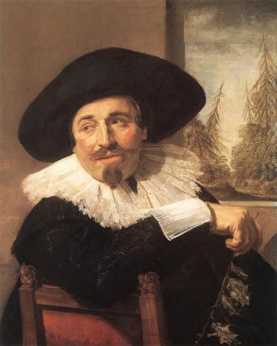 Impression d'art Frans Hals de qualité musée, toile portrait Isaac Abrahamsz Massa 60x90