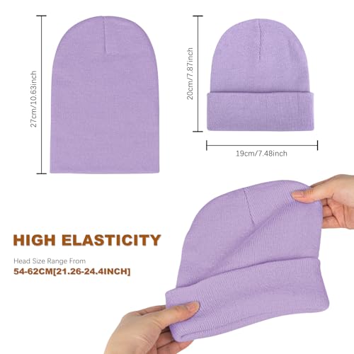 Image of Rosoz Unisex Beanie Winter Knitted Skull Cuffed Soft Warm Hat for Men /Women Slouchy Ski Watch Cap