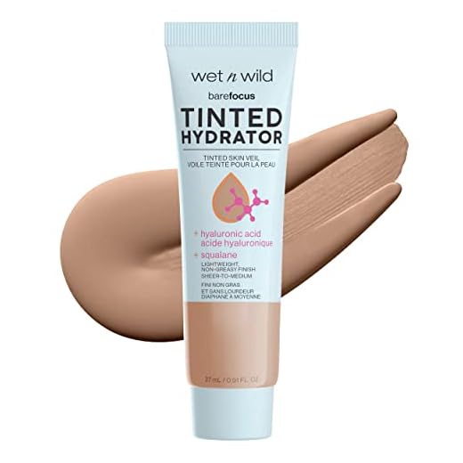 Wet n Wild Bare Focus Tinted Hydrator Matte Natural Finish, Oil-Free Tinted Face Moisturizer Makeup, Hyaluronic Acid, Squalane, Sheer To Medium Coverage, Tan Medium Deep