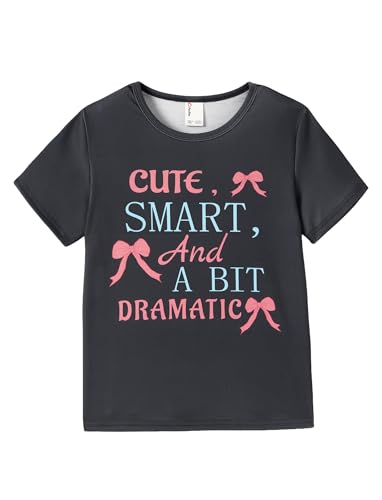 Image of PATPAT Girls Crewneck Short Sleeve Graphic Tees Animal Print Shirts Cute Summer Outfits 5-12 Years