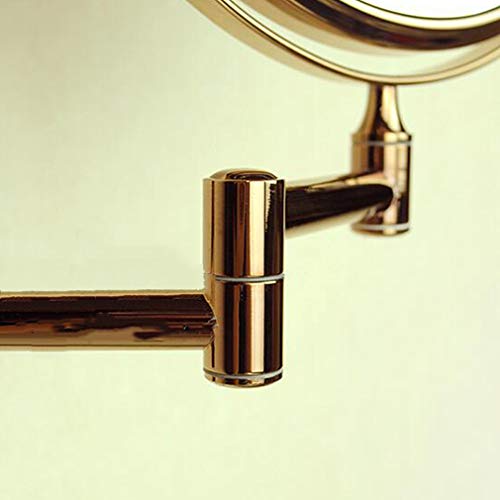 Miroir de salle de bain grossissement 3X extensible doré double face