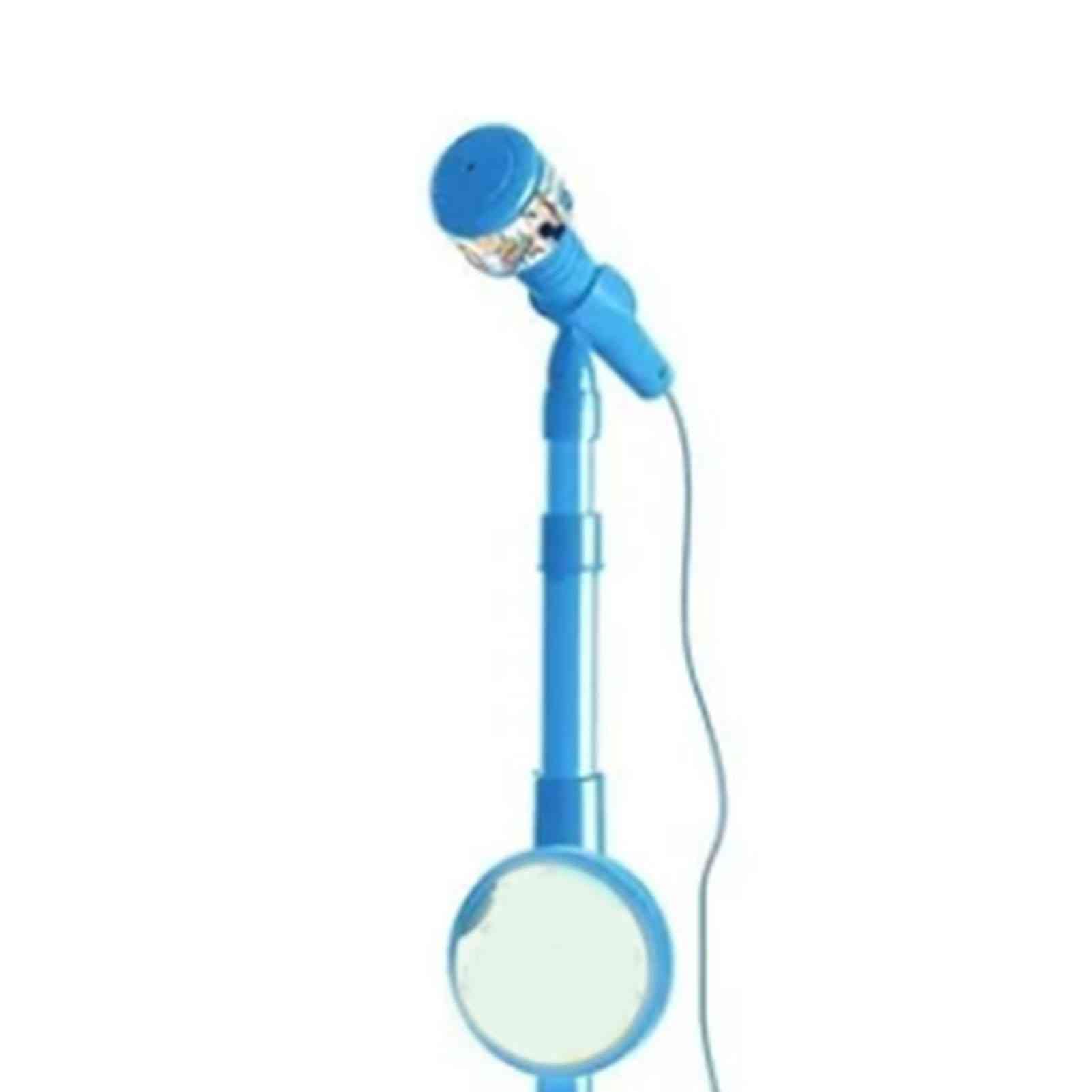 LICAEVEY Kid Microphone with Stand, Blue Toddler Mic Built in Lights Ideal for Children's Performances, Portable Plastic Toy Mic 8.3 Inch Diameter — view 9