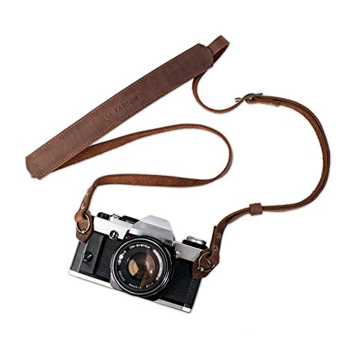 Tarion Camera Strap Black+ Genuine Leather Camera Strap Brown L1 | Leather Camera Neck Strap Vintage Film Camera Shoulder Strap Belt Long Adjustable For Dslr Slr Mirrorless Cameras #TOP4