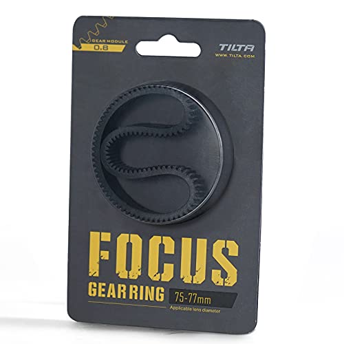 Tilta Seamless Focus Gear Ring for 75-77mm Lens 360° Seamless Rotation Silent for Tilta Mini Follow Focus Nucleus Nano DSLR 0.8 Mod Standard Gear Camera Lens Accessories TA-FGR-7577