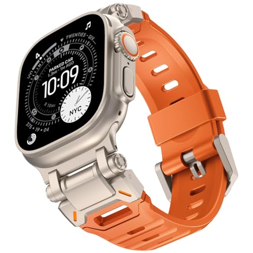 Image of KADES Rugged TPU Sport Band for Apple Watch Ultra 3 /2 /1 49mm, Metal Connectors for Apple Watch Series 11 /10 /SE3 46mm Series 9 /8 /SE2 /7 /6 /SE /5 /4 /3 /2 /1 45mm /44mm /42mm