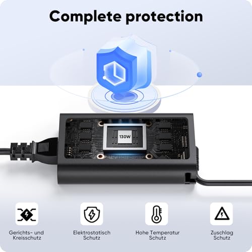 130W USB C Laptop Charger for Dell XPS 15 2in1 9575 9500 9510 9520 9530 17 9700 9710 9720 9730 Precision 5530 2in1 5550 5560 5570 5750 5760 5770 3560 3550 3551 Latitude 7410 9410 5420 5520 Power Cable - Image 4