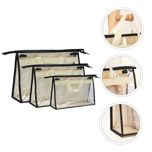 Rangement transparent pliable pour sac à main sur étagère de dressing - 5