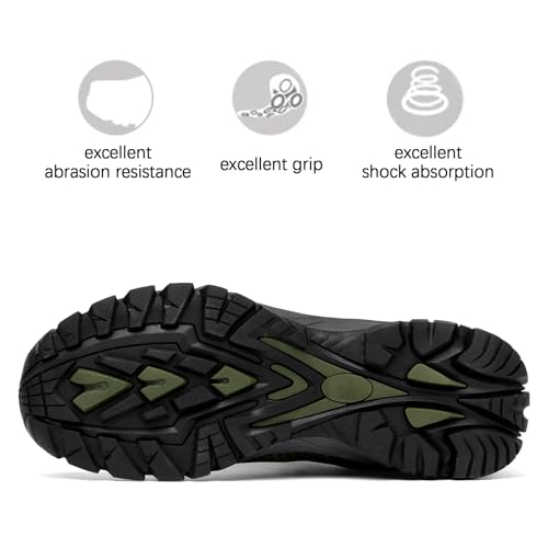 Image of LEDINEY Mens Hiking Shoes Waterproof Lightweight Ankle Boots Outdoor Trekking Camping Walking Quest