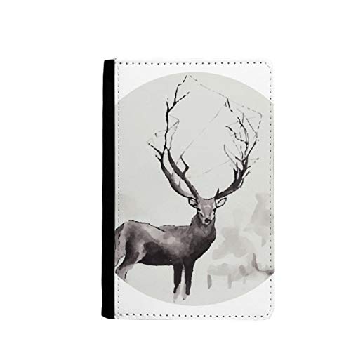 Étui portefeuille passeport renne aux finitions artistiques