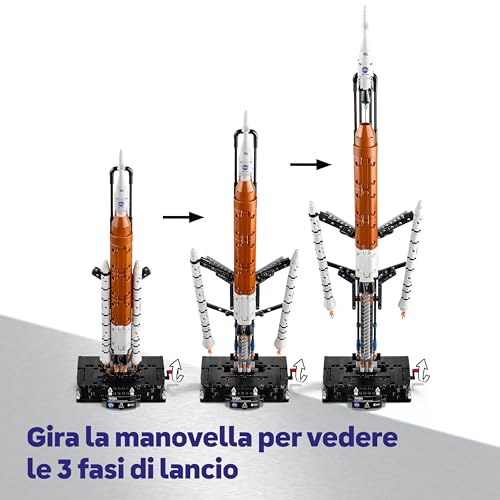 Technic Sistema di Lancio Spaziale Razzo NASA Artemis - Giocattolo STEM Interattivo con 4 Astronauti e Funzione di Separazione degli Stadi - Regalo per Bambini e Bambine da 9 Anni in su - 42221 - Lego - Immagine 2