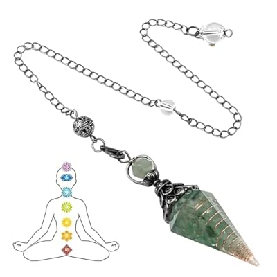 ZORVYN Colgante de Cristal de Resina Natural con Piedra Preciosa de Aventurina Verde para Rituales de Brujería, Lectura de Tarot, Sanación Reiki y Regalos Esotéricos (Hexagonal) (Aventurina Verde) | Ya disponible en tu tienda friki favorita! En mundofriki.es!