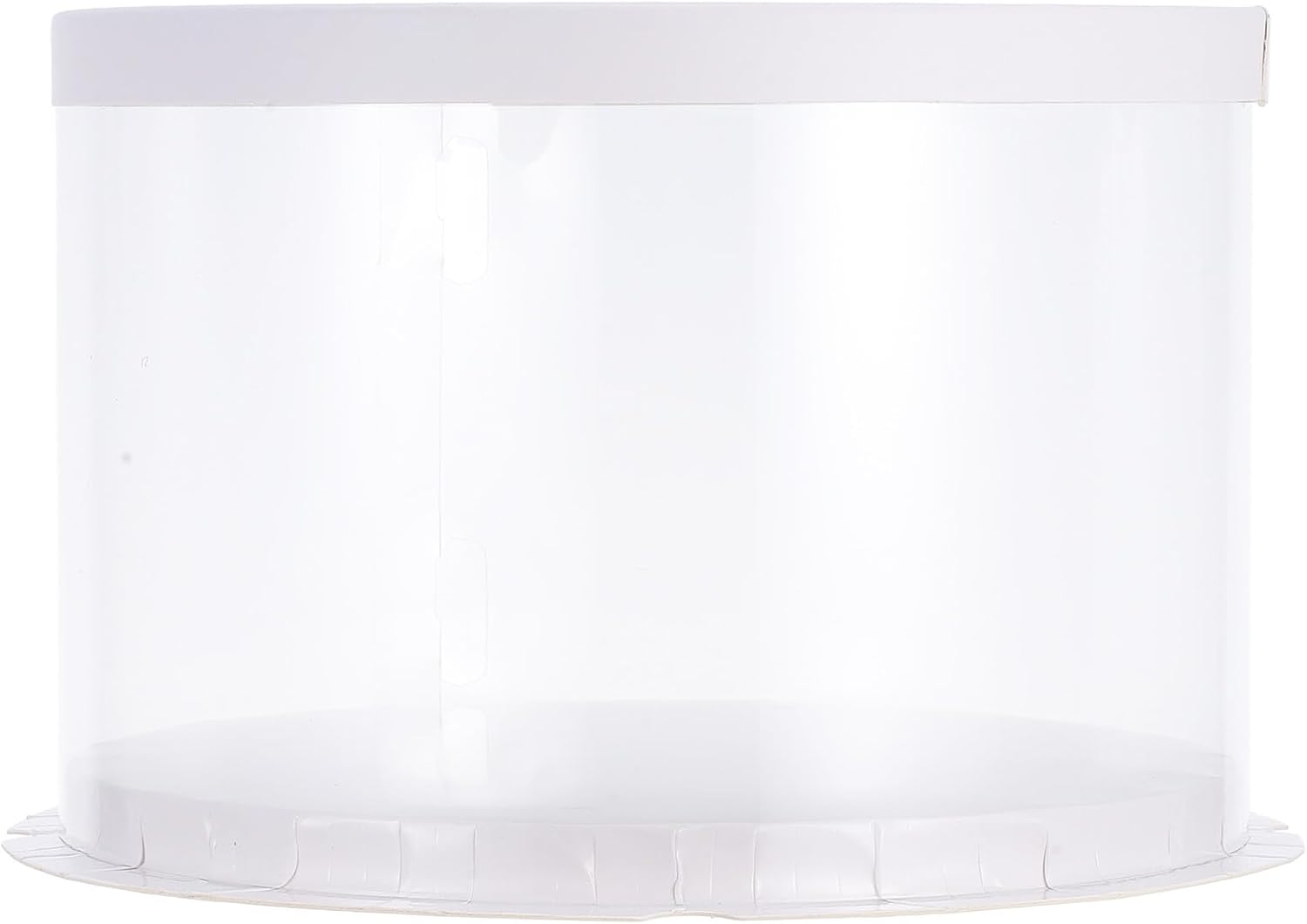 Toyvian 4pcs 8-inch Cake Carrier Boxes with Lid Single Layer Cake Storage Containers Disposable for Birthday Wedding Party Packaging