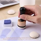 13Packs Round Mini Ink Blending Tool with 3 cm/1.18 Inch Foam Replacement Set Including 12Pcs Replacement Refill Foam Pads Drawing Art Supplies Ink Painting Tools for Scrapbooking Craft - Image 3