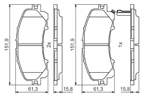BOSCH Kit pastiglie freno RENAULT,NISSAN,INFINITI 0 986 494 821 410608710R,D10604CC0A,D10604GA5A D10604GS1B,D10604CC0A,D10604GA5A,410608710R - 2