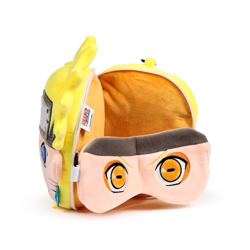 Relaxeazzz Naruto Plush Travel Pillow & Eye Mask - Sleep Eye Mask Masks - Kids Travel Accessories for Sleeping Airplane - Flight Plane Neck Pillow Pillows - Image 2