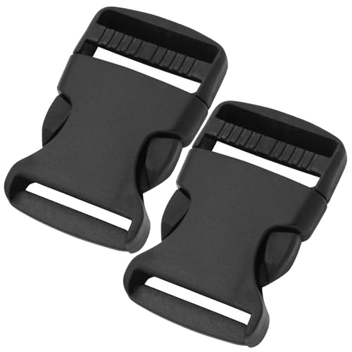 DOANTE 2 Sets 25 mm Plastic Buckle Clips, Quick Side Release Buckles, Dual Adjustable No Sewing, for Backpack Repairing, Luggage Fastening, Strap Pet Collar