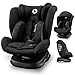 LIONELO Bastiaan ONE Kindersitz ab Geburt 0-36 kg Isofix Top Tether 360 Grad drehbar Rückwärts Vorwärts Seitenschutz 5-Punkt-Sicherheitsgurte Dri-Seat (Schwarz)