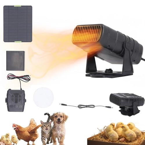 Solar Heater for Chicken Coop,Chicken Coop Heater for Winter,Solar Powered Heaterwith Overheat Protection, Ideal for Drying Heating Pet House Warm Animal Shelter Wind Gear