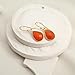 Gempires Lightweight Handmade Teardrop Dangling Earrings Orange Carnelian Crystal Jewelry July Birthstone Gifts Hypoallergenic Gold Plated Earrings For Women