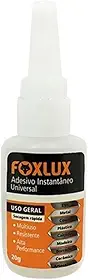 Adesivo Instantâneo Universal Foxlux 20g Cola Rápida Multiuso