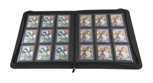 Topdeck Toploader Binder | Holds 200+ Toploaders Hard Cases | 9 Pocket Trading Cards Album | Long Term Storage Binder | Side Load Sleeves | Pokemon/Mtg/Yugioh/Tcg Folder | Trading & Sports Holder #TOP3