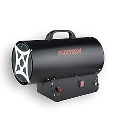 FUXTEC Gasheizkanone FX-GH33, Propan-Heizgerät, 30kW Leistung, 2,18kg/h Verbrauch, 360°C Luftstrom, Piezozündung, Überhitzungsschutz, 220–240V Betrieb, für Außenbereiche/gut belüftete Räume