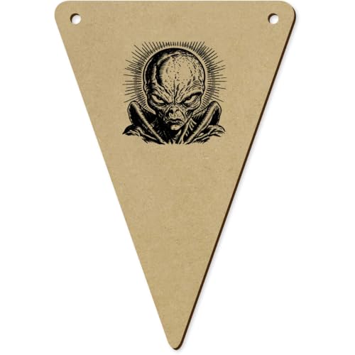 Image of Azeeda 5 x 'Alien Portrait' Bunting Flags (BN00100041)