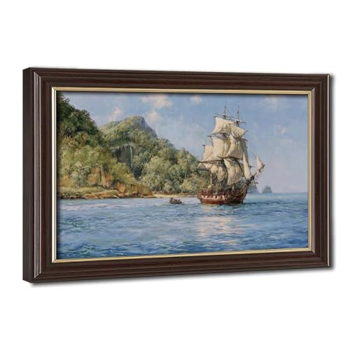 Affiche sur toile Treasure Island Cocos par Montague Dawson suspension 50x75cm