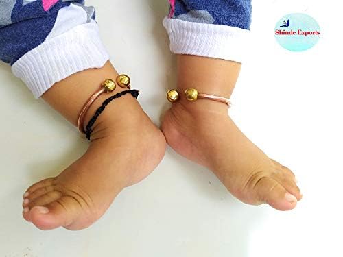 pure copper small leg kada anklet adjustable (0 to 1 Year)4