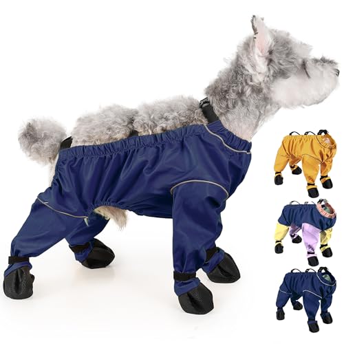 Waterproof Dog Booties Rain Boots with Suspenders, Dog Shoes Paw ...