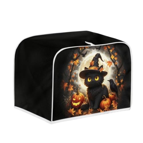 Image of Black Cat Halloween 2 Slice Toaster Cover