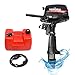 Outboard Motor, 4-Stroke 6.5HP Outboard Motor Marine Boat Engine with Water Cooling CDI 123CC Tiller Control 12L Fuel Tank for Fishing Aquaculture Outdoor Adventure Boat
