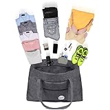 Handgepäck Tasche für Flugzeug Reisetasche Klein Faltbare Handgepäck Koffer 55x40x20cm / 45x36x20cm Sporttasche Krankenhaustasche Weekendertasche von WANDF (A - Denim Grau)