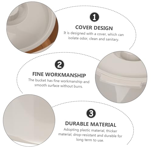 Pot de chambre plastique avec couvercle seau commode pour accessoire chaise percée
