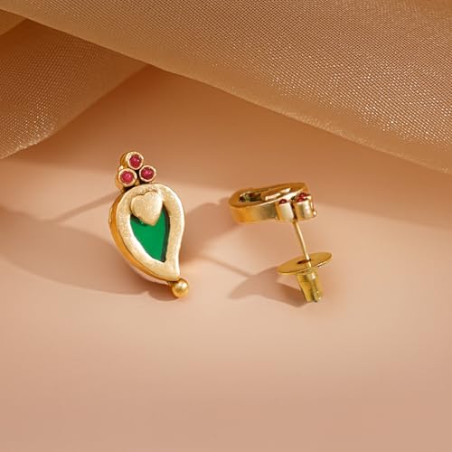 Image of Rubans Necklace Set Gold Plated Traditional Stylish Floral Theme Jewellery Gift for Women & Girls
