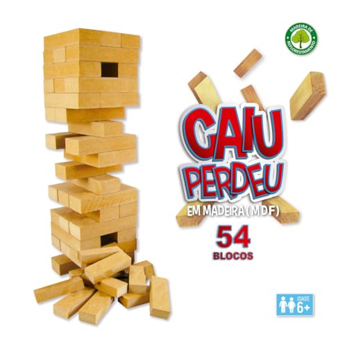 Jogo Caiu Perdeu Torre de Madeira + Jogo Cuca Legal Escolar - Pais e Filhos