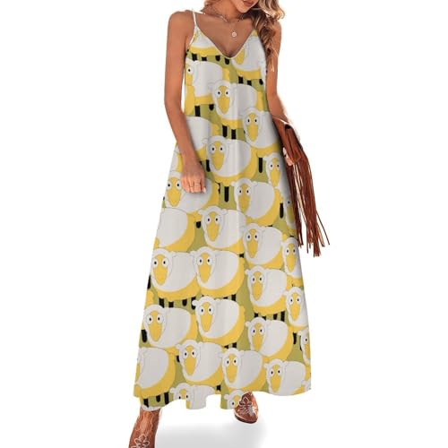 Robe longue d'été sans manches Mouton en Carton pour femme