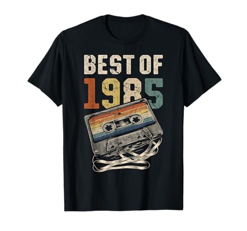Best of 1985, Cassetta Anni 41 Musica retrò Compleanno Maglietta