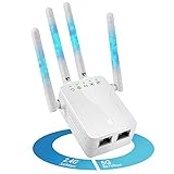 [Doppelantennen 2,4 GHz und 5 GHz]: DIWUER WLAN Repeater ist ein drahtloses Dualband-WIFI, das den neuesten HZ1200 11AC verwendet. Bereitstellung von Zweifrequenzsignalen mit 2,4 GHz (bis zu 300 Mbit / s) und 5 GHz (bis zu 867 Mbit / s). Lösen Sie Probleme mit Signalstörungen und Wanddurchdringung und erzielen Sie auf einfache Weise eine vollständige WLAN-Abdeckung. Die beiden Kombinationen können eine stabilere Internetgeschwindigkeit gewährleisten.