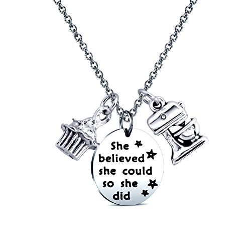 CHOORO Baker Gift Baking Charm Bracelet She Believed She Could Wire Bangle Pastry Chef Gift For Her