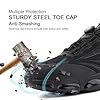 Hitmars Safety Shoes Men Safety Trainers Womens Steel Toe Cap Work Trainers Kitchen Shoes Wide Fit Work Shoes Site Non Slip Black UK Size 10（EU45） #2
