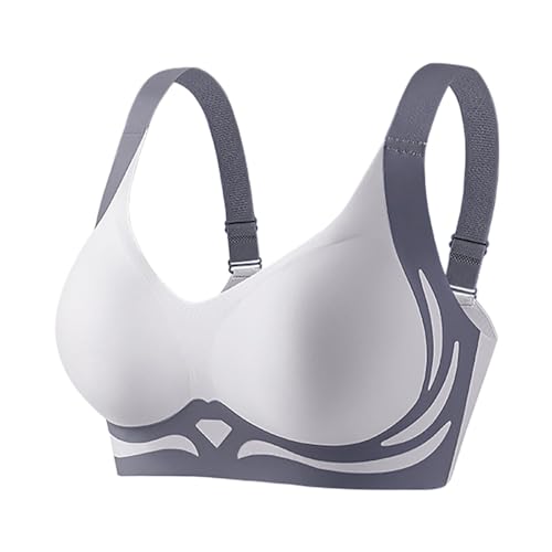 Komfort-BH Ohne Bügel V-Ausschnittohne Push Up BHS Soft Seamless Minimizer Ohne Buegel Große Größen Anti-Sagging Bra