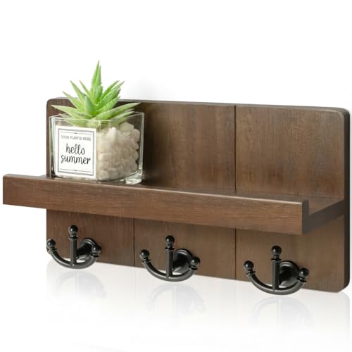 Rebee Vision Farmhouse Key Holder for Wall with Shelf: Decorative